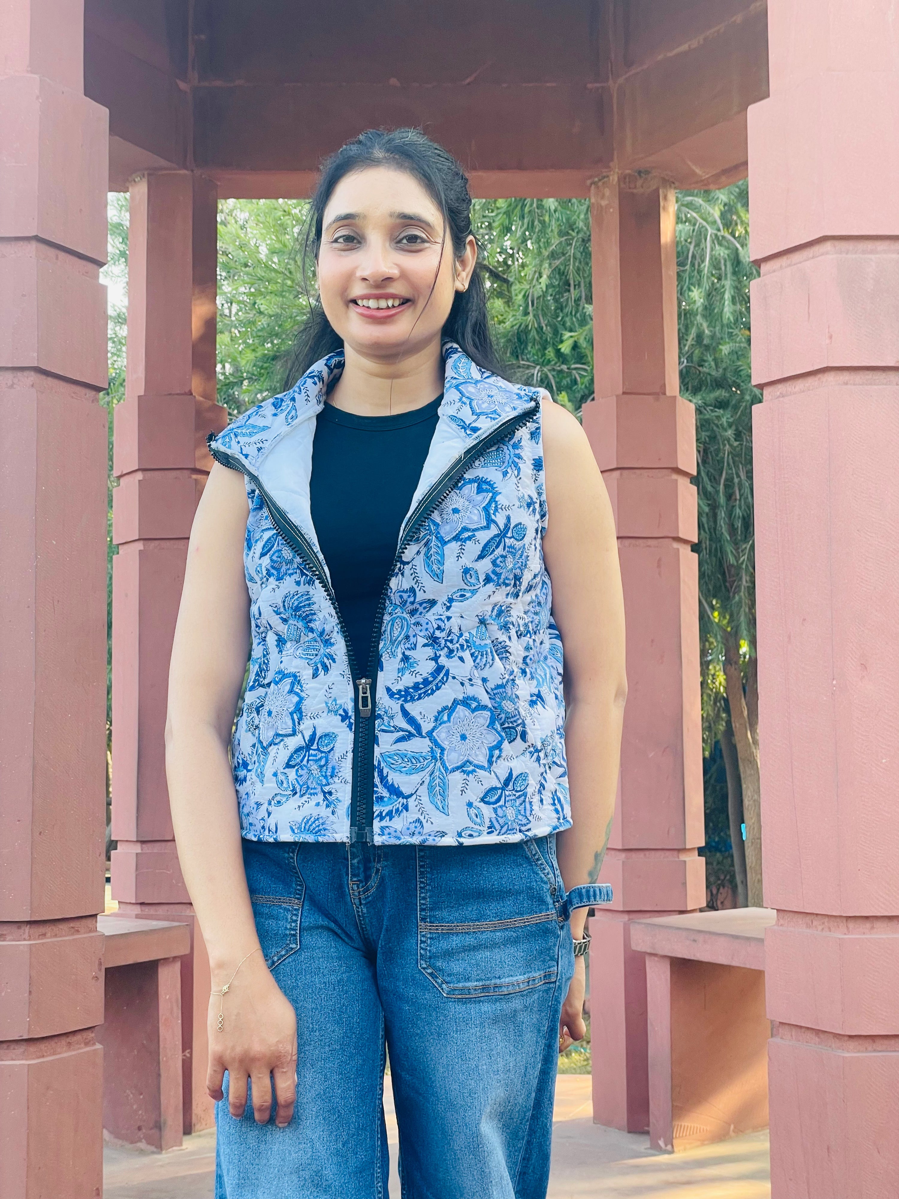 Blue Blossom Quilted Jacket