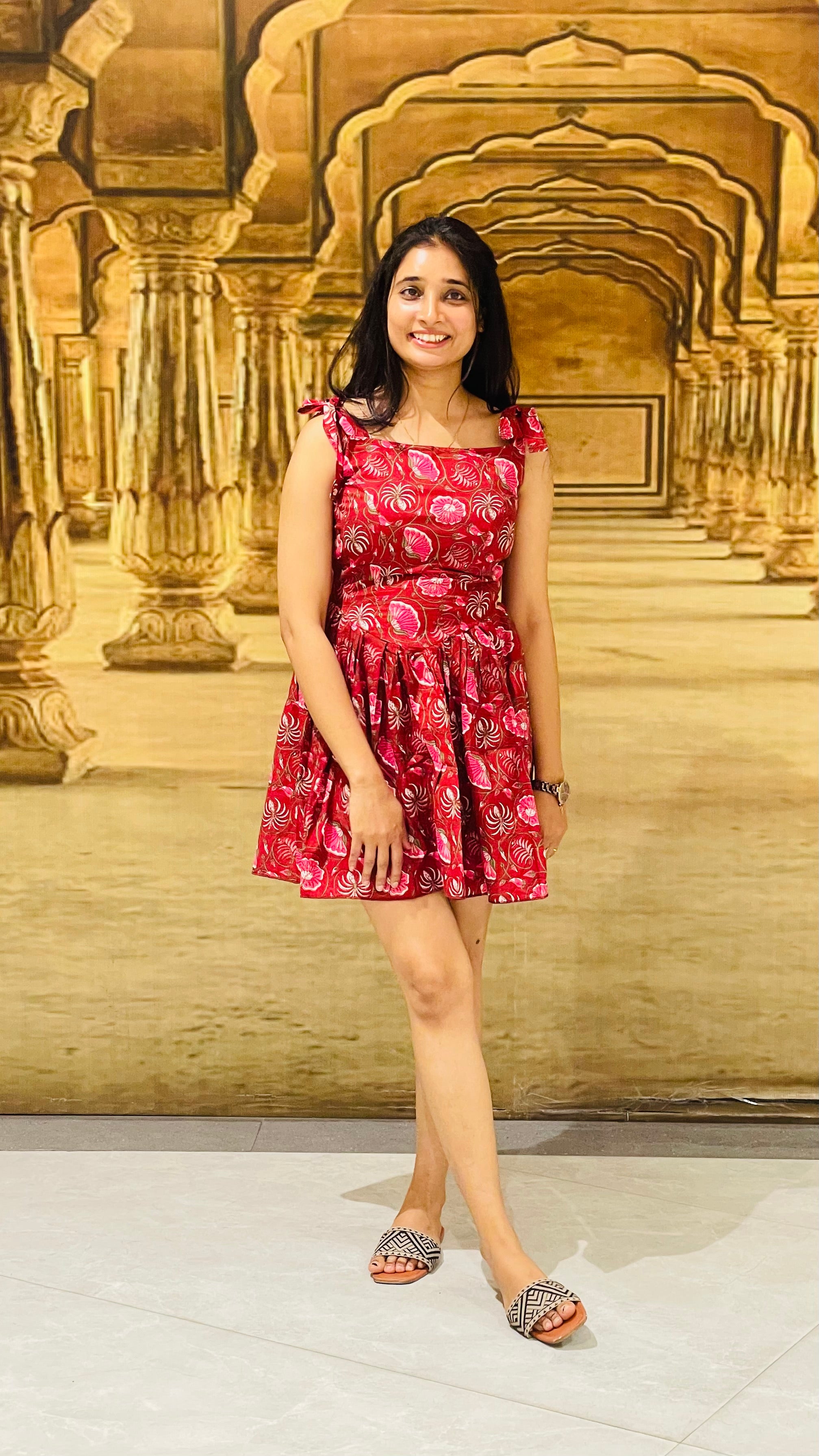 Gul Drop-waist Mini dress