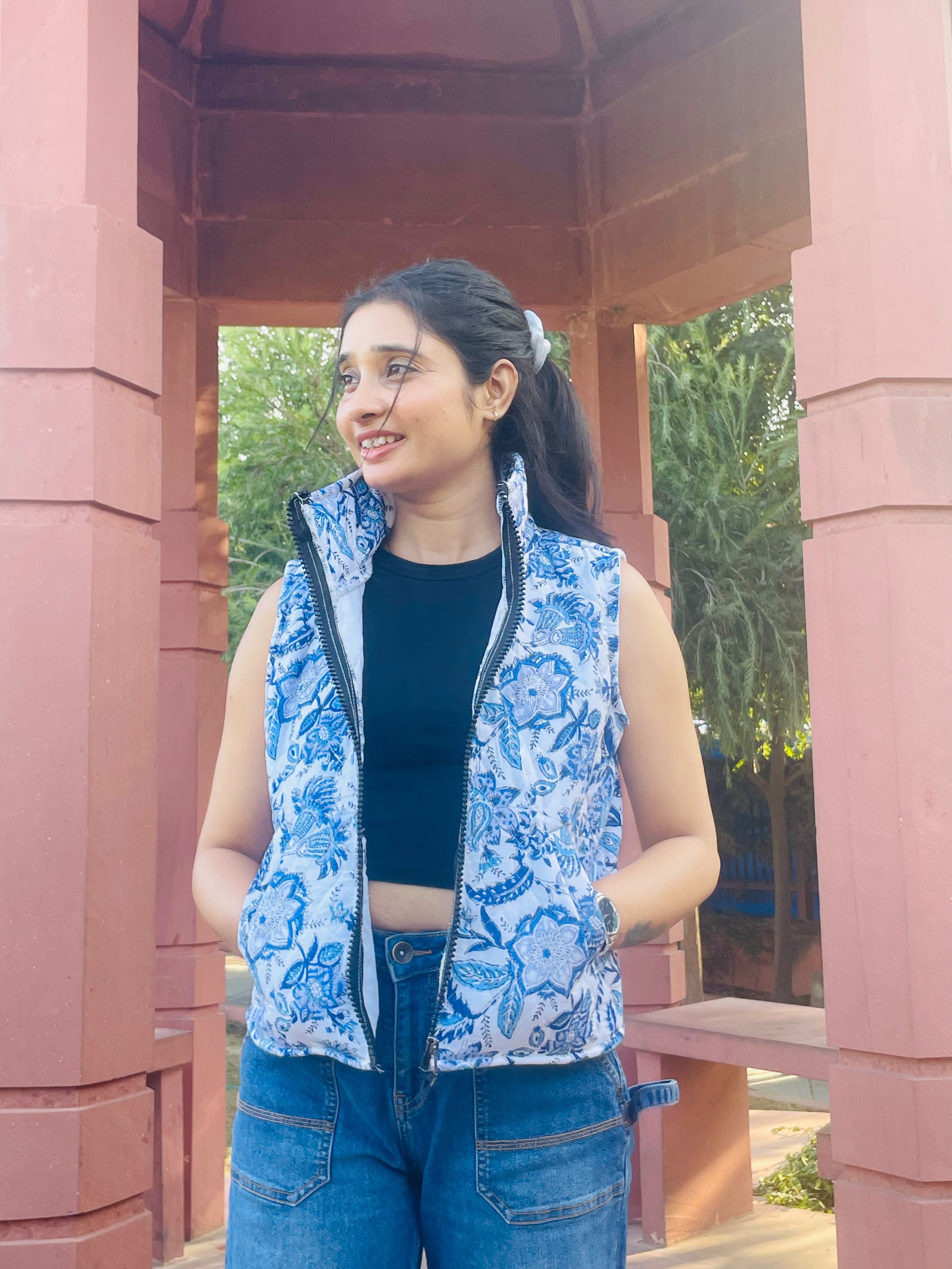 Blue Blossom Quilted Jacket