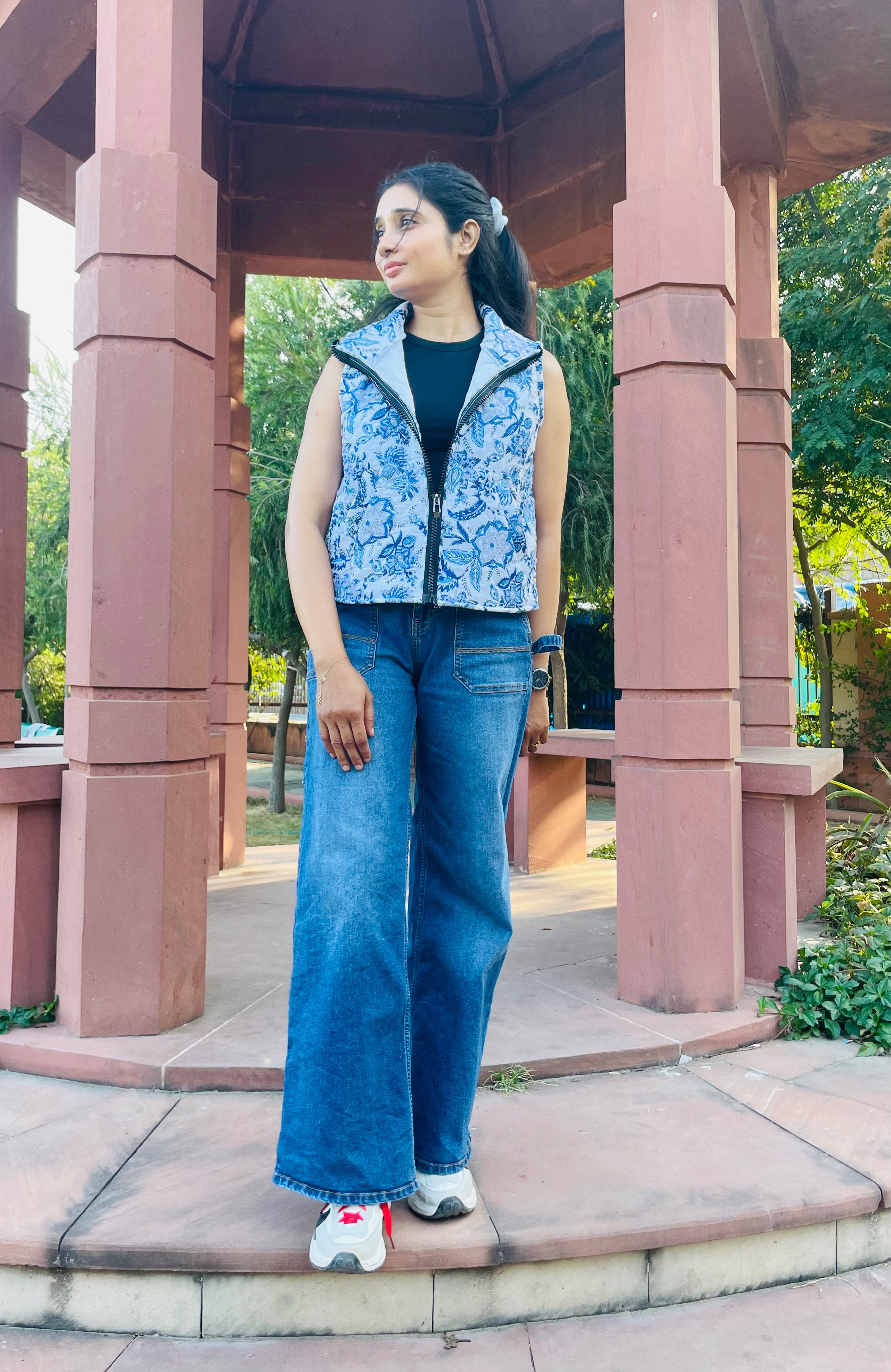 Blue Blossom Quilted Jacket