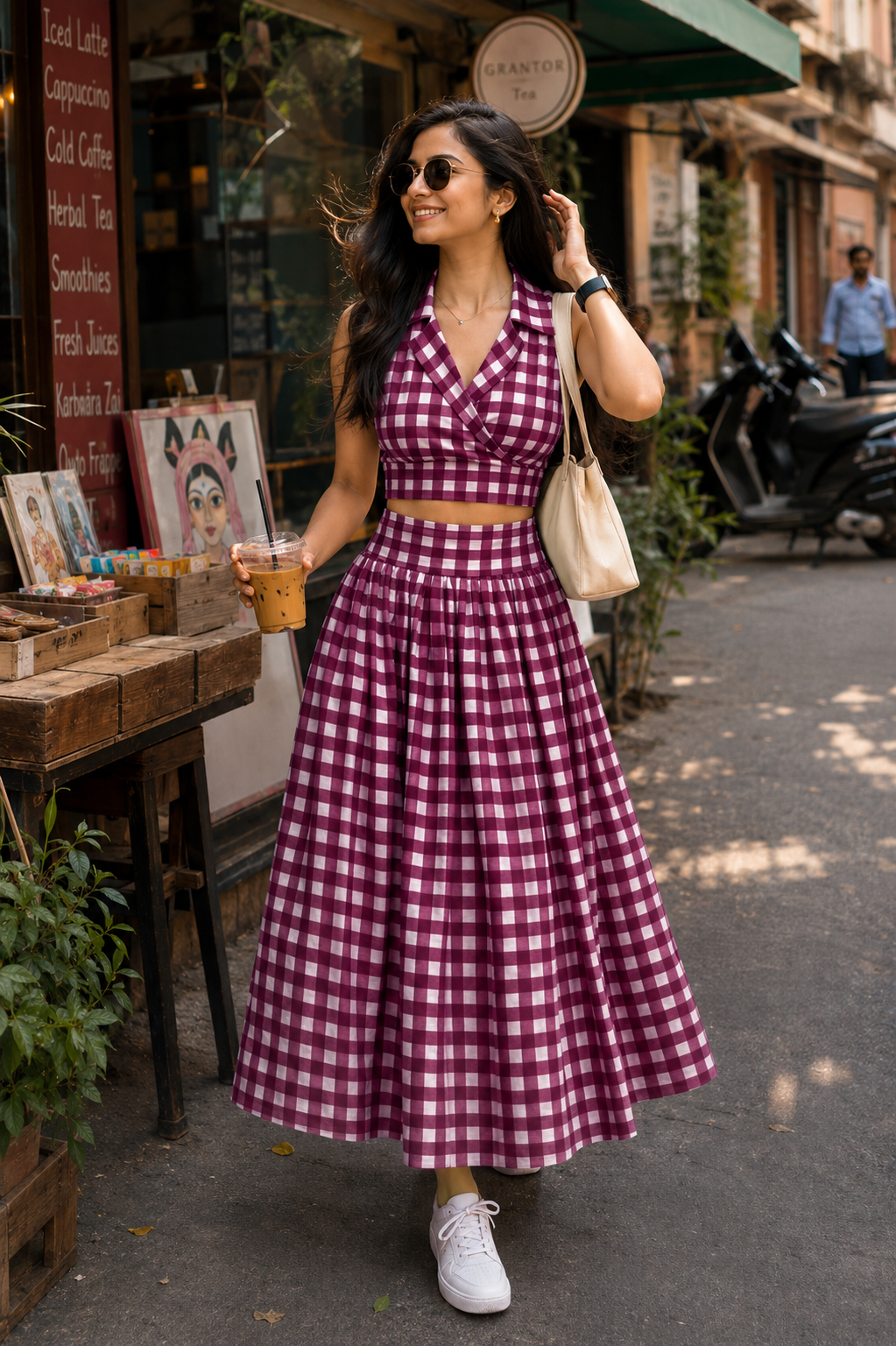 Plum Check Co-Ord Set