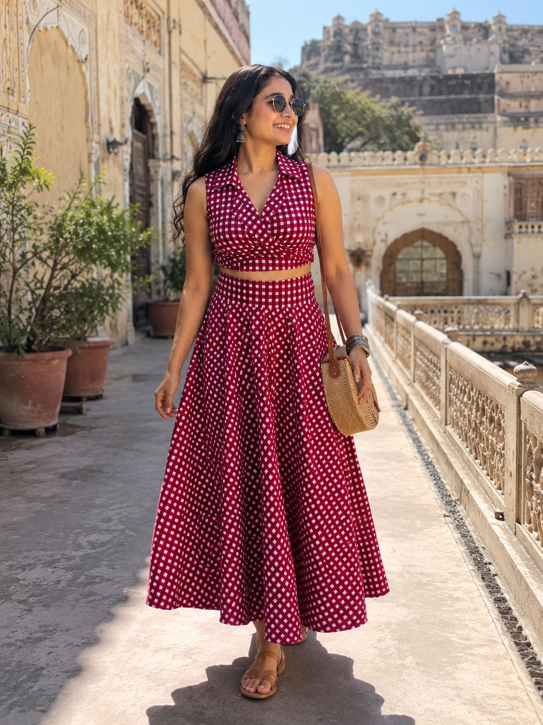 Plum Check Co-Ord Set