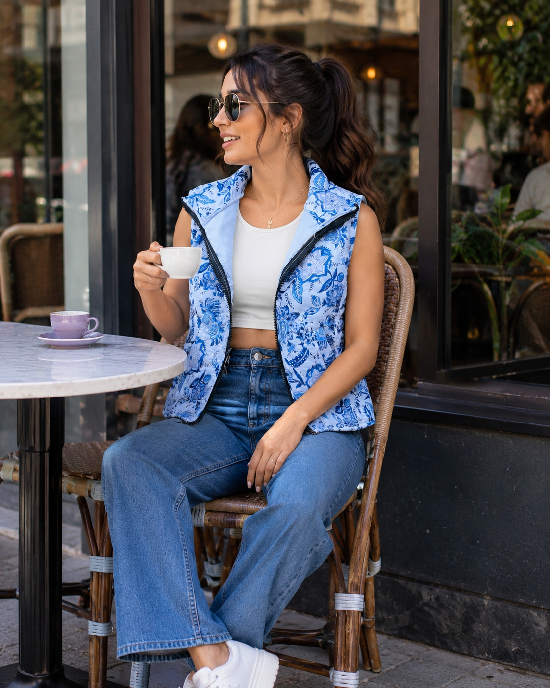 Blue Blossom Quilted Jacket