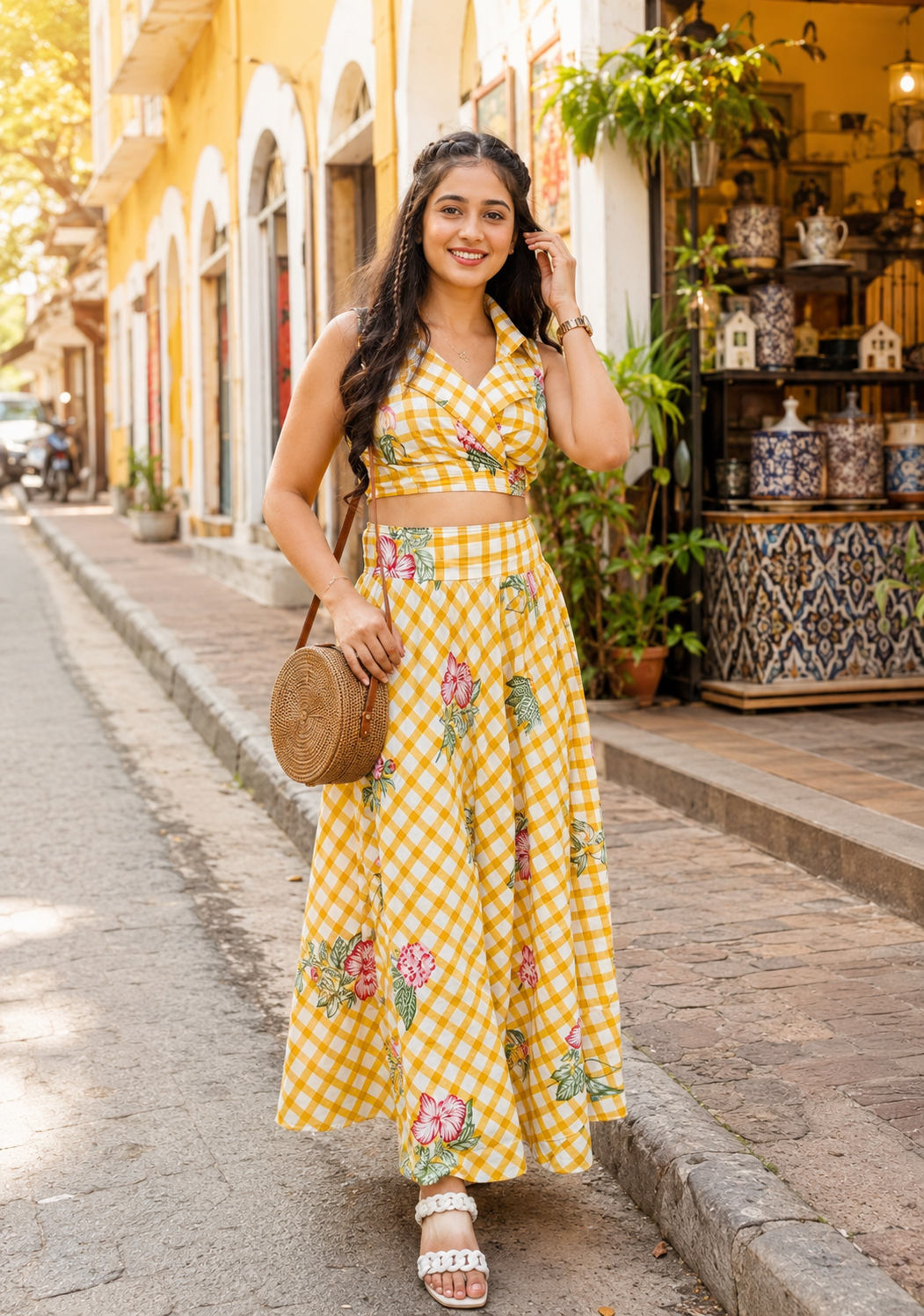 Sunny Checks Floral set