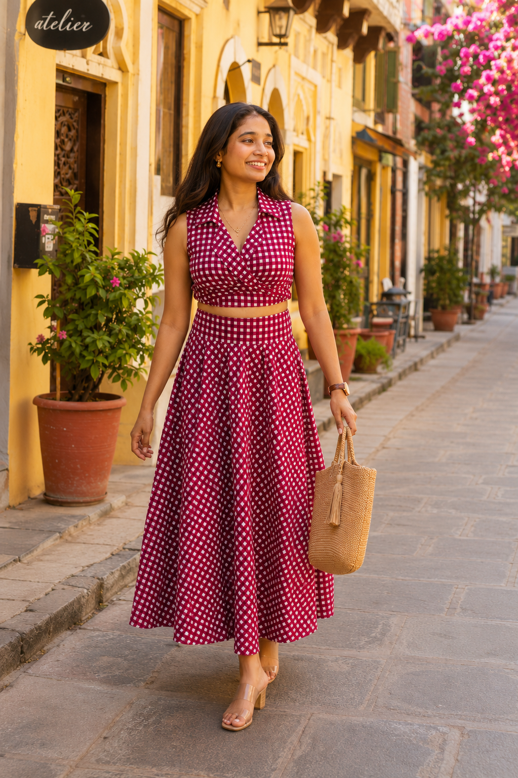 Plum Check Co-Ord Set