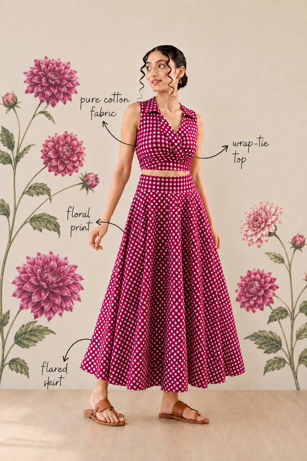 Plum Check Co-Ord Set