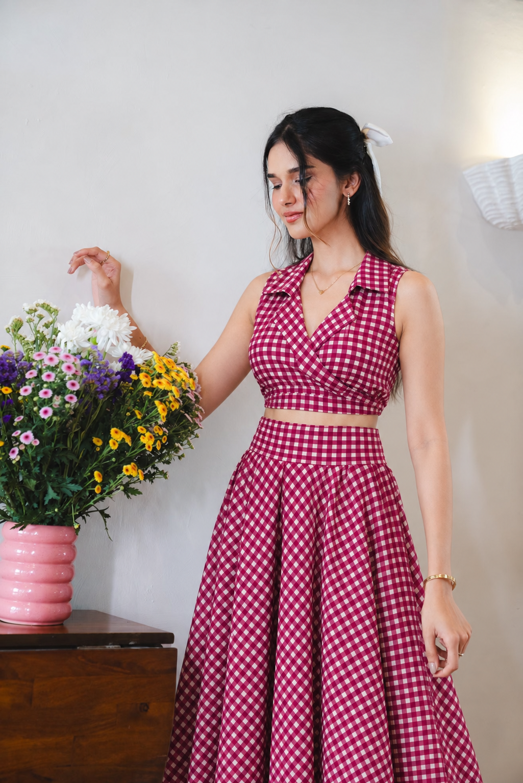 Plum Check Co-Ord Set