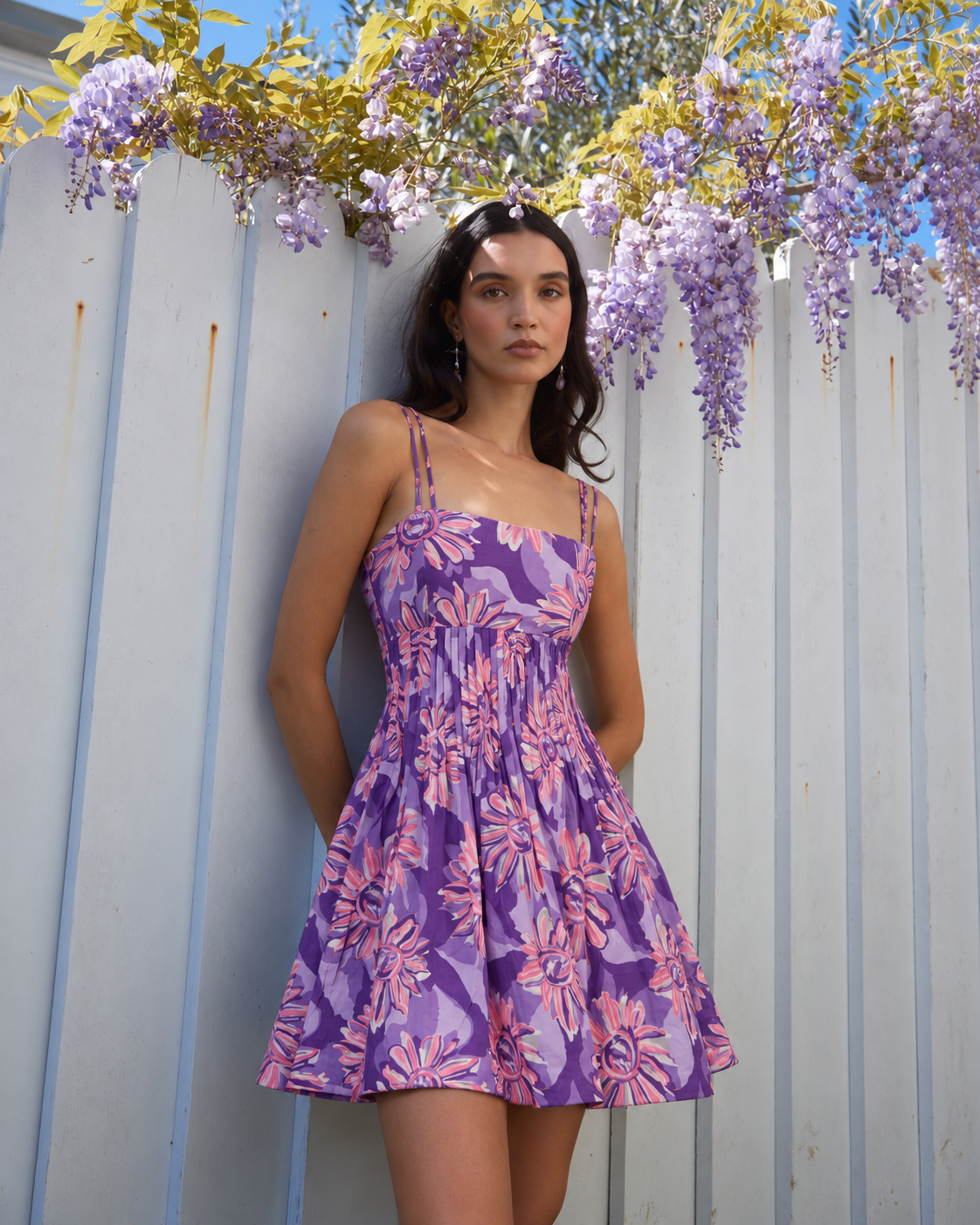 Lilac Pintuck Midi