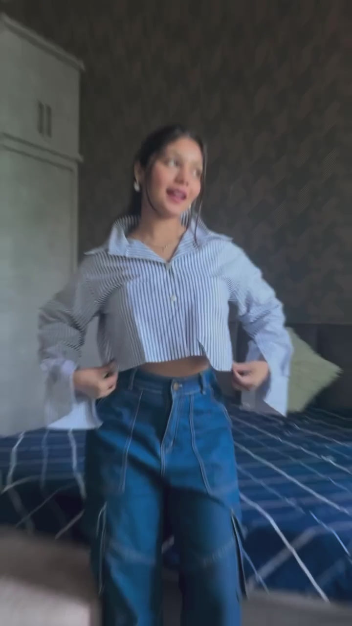Load video: Urban Stripe Crop